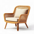 Rattan armchair with cushion suitable for indoor and outdoor use 80 x 75 x 90cm