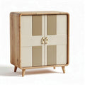 Wooden storage cabinet with two-tone doors and legs 60 x 40 x 80cm
