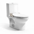 One-piece toilet with integrated bidet system and manual flush white 70 x 40 x 40cm