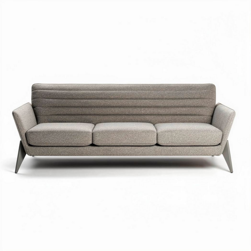 Fabric sofa with minimalist design and tapered legs 83 x 35 x 33 inches