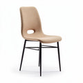 Fabric dining chair with black metal legs and ergonomic design 40 x 45 x 85cm